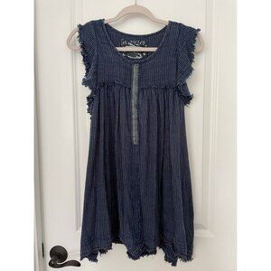 Free People Blue Striped Tunic